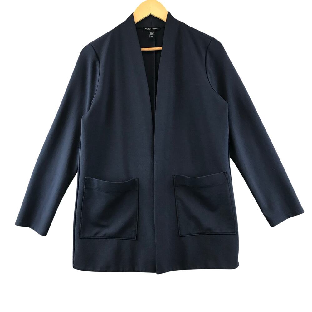 Eileen Fisher Washable Flex Ponte High Collar Jacket size PS